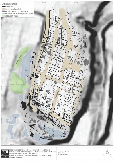 Estructura urbana i sistema defensiu del jaciment ibèric de les Masies de Sant Miquel (Banyeres del Penedès).