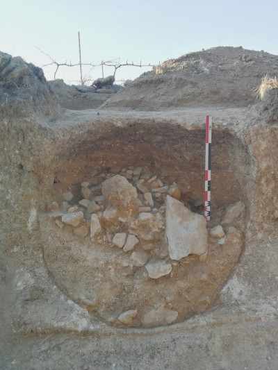 Una de les sitges en procés d'excavació. Foto: ICAC