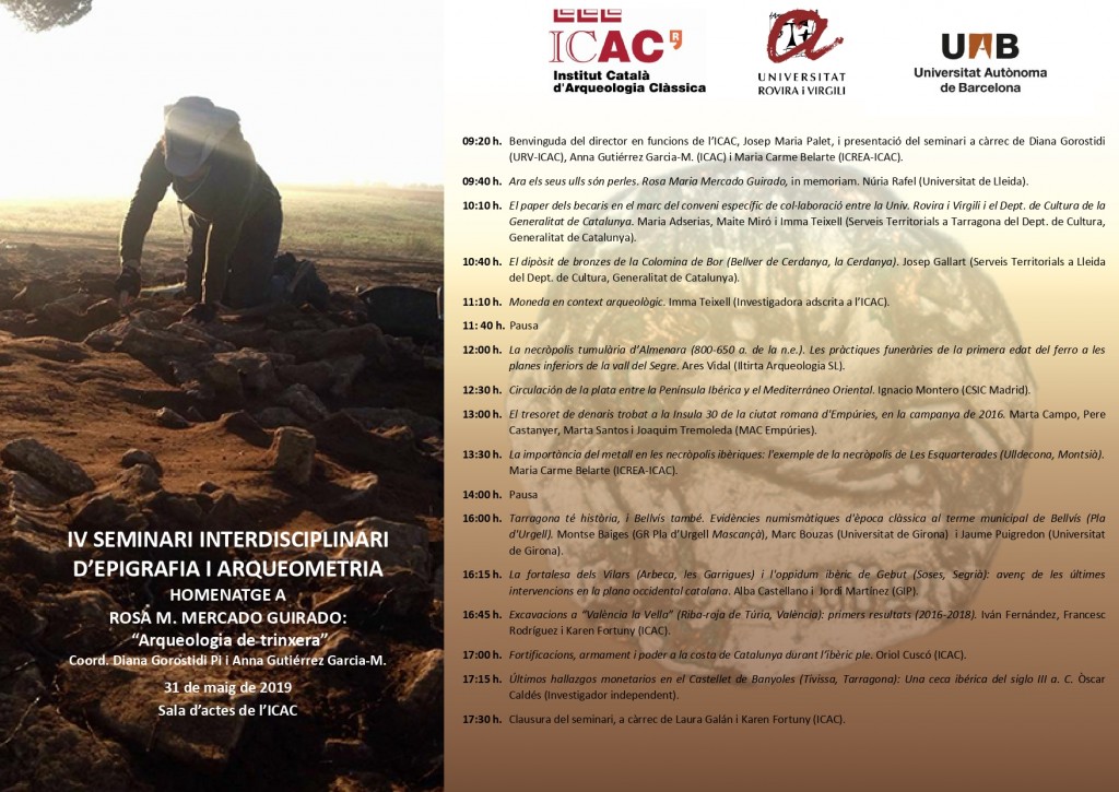 IV Seminari Epigrafia Arqueometria Homenatge Rosa Mercado_ICAC 2019