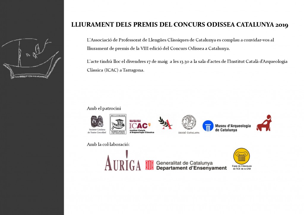 Tarraco Viva_Premis Concurs Odissea 2019_invitacio