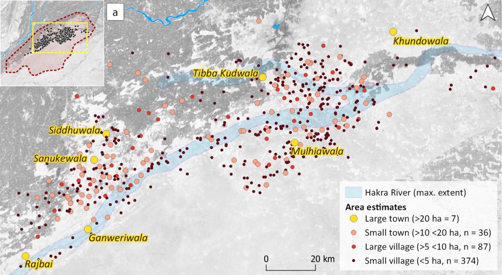 Mound area estimates. Distribution map (more details in the paper).