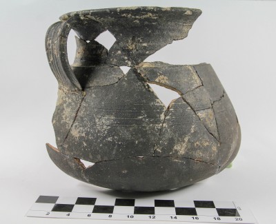 Àmfora del tipus LRA5 “Baggy-shape amphorae type 3”, produïda a l’àrea de Palestina. Foto: Josep Maria Macias (ICAC).